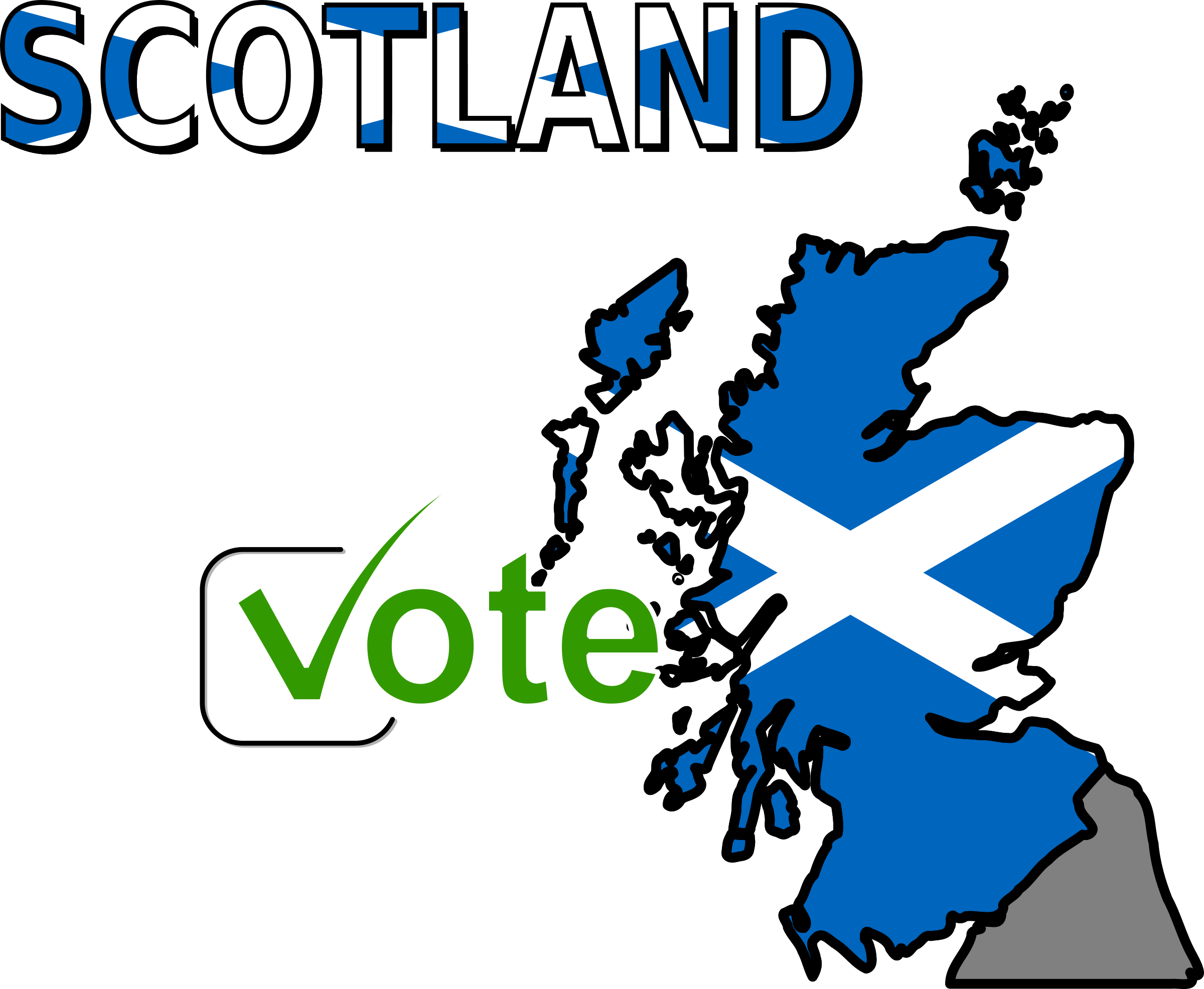 Scotland Vote Map Illustration