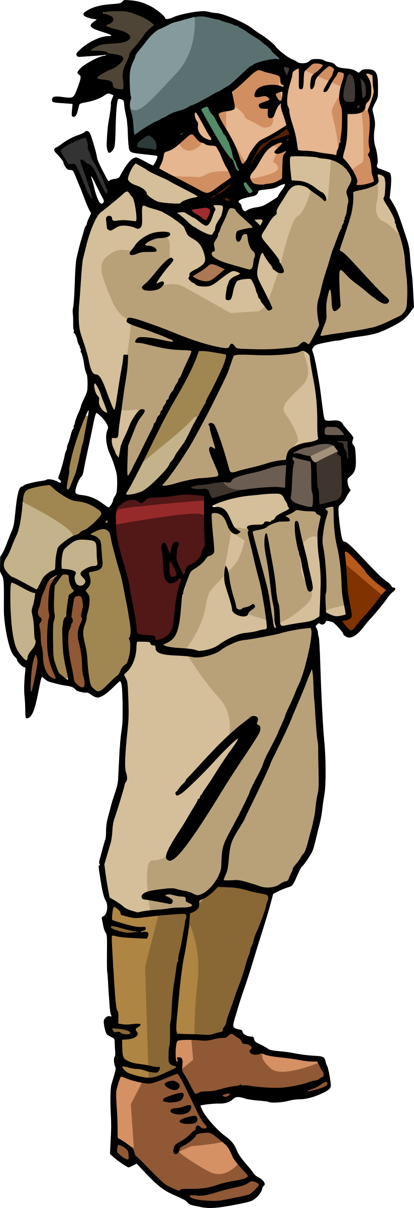 Military Clipart World War - Italian Soldier Ww2 Cartoon, HD Png Download PNG with transparent background