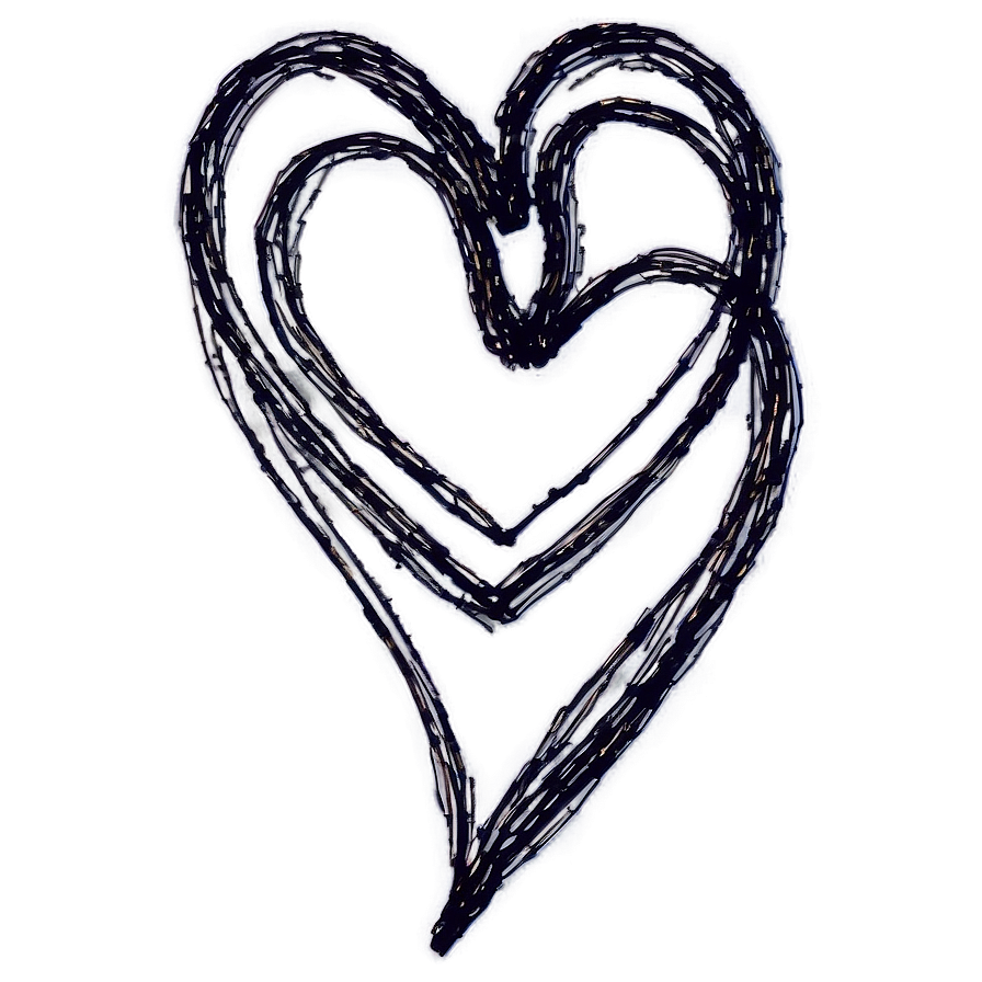 Scribble Heart Design Png Wve45