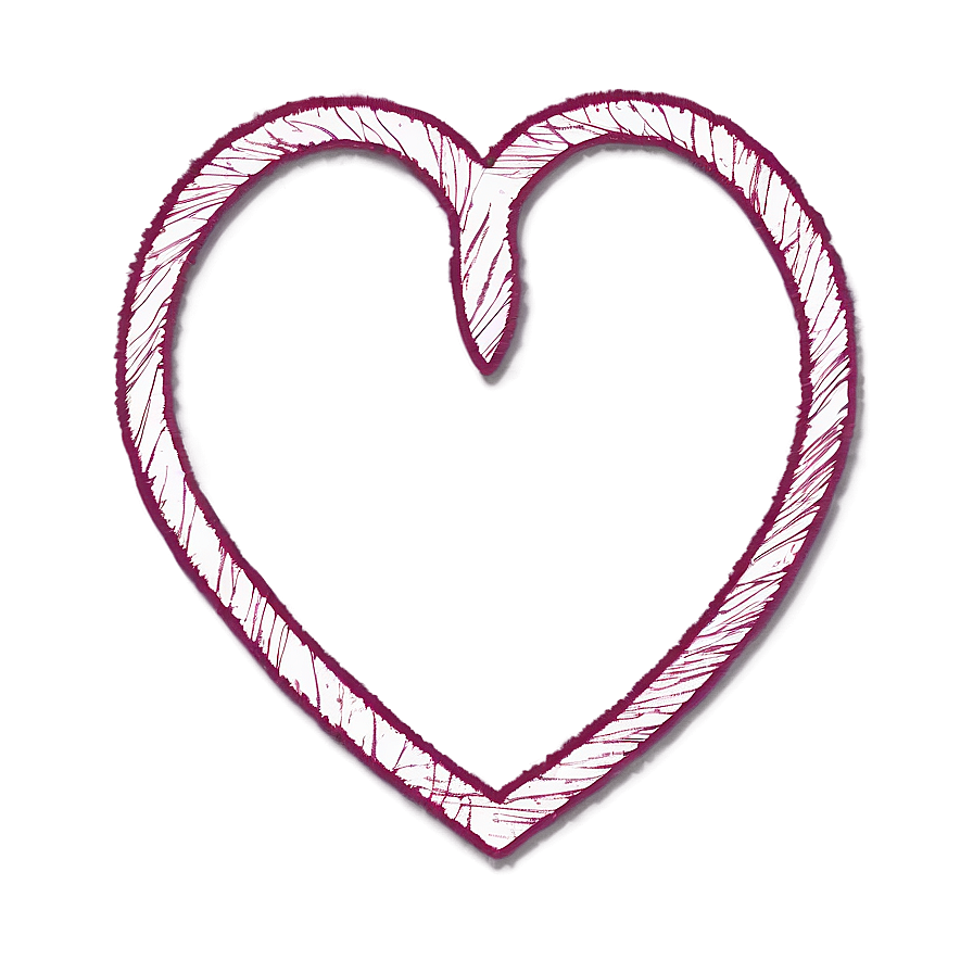 Scribble Heart Shape Png Hkn