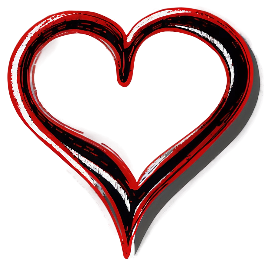 Scribbled Heart Image PNG qtp53 PNG image with a transparent background, free high-resolution download