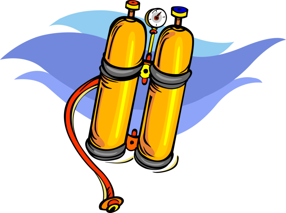 Scuba Diving Air Tanks Illustration