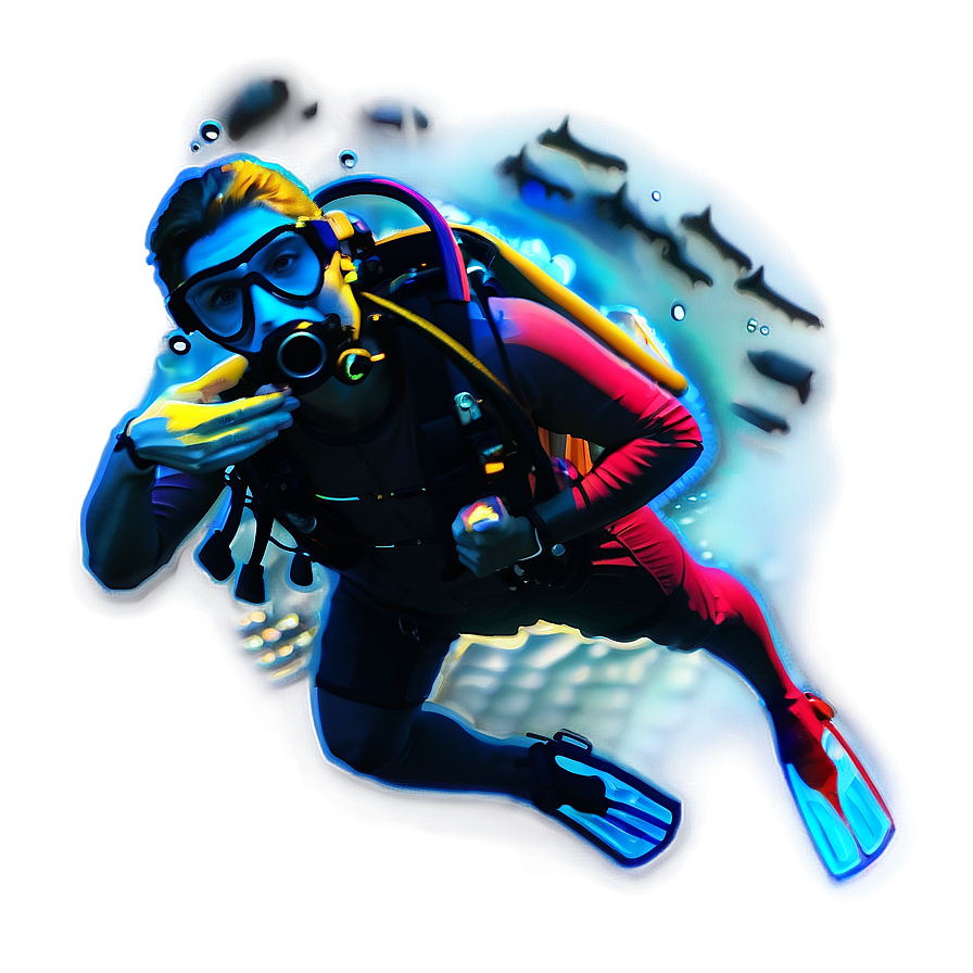 Scuba Diving in Blue Waters PNG aqf92 PNG with transparent background