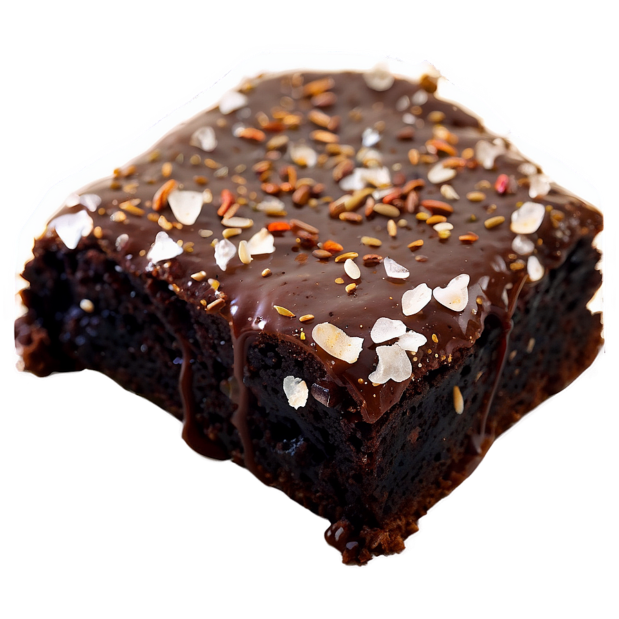 Sea Salt Sprinkled Brownie PNG hnk PNG with transparent background