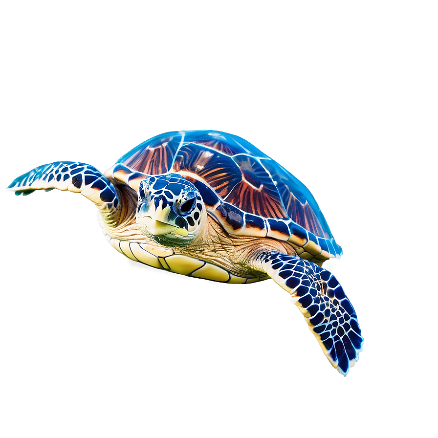 Sea Turtle In Deep Blue Ocean Png Hpi