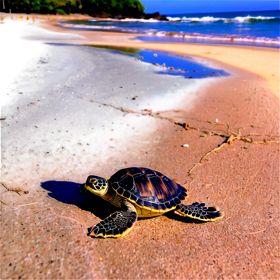 Sea Turtle Nesting Beach Png Plj74