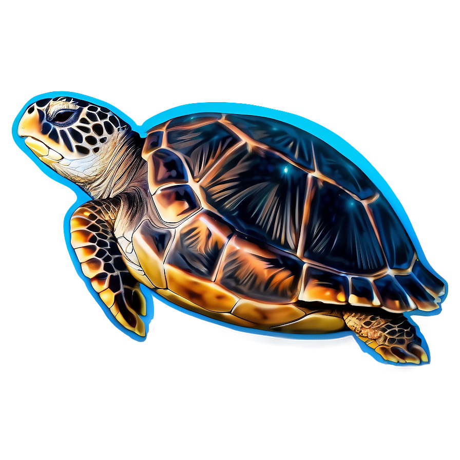 Sea Turtle Under Starry Night Sky Png 06292024