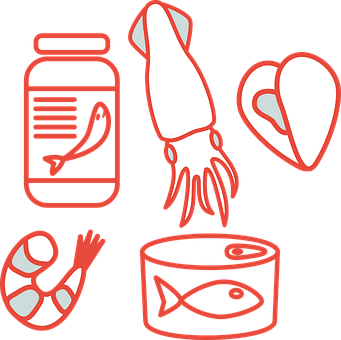 Seafood Icons Set