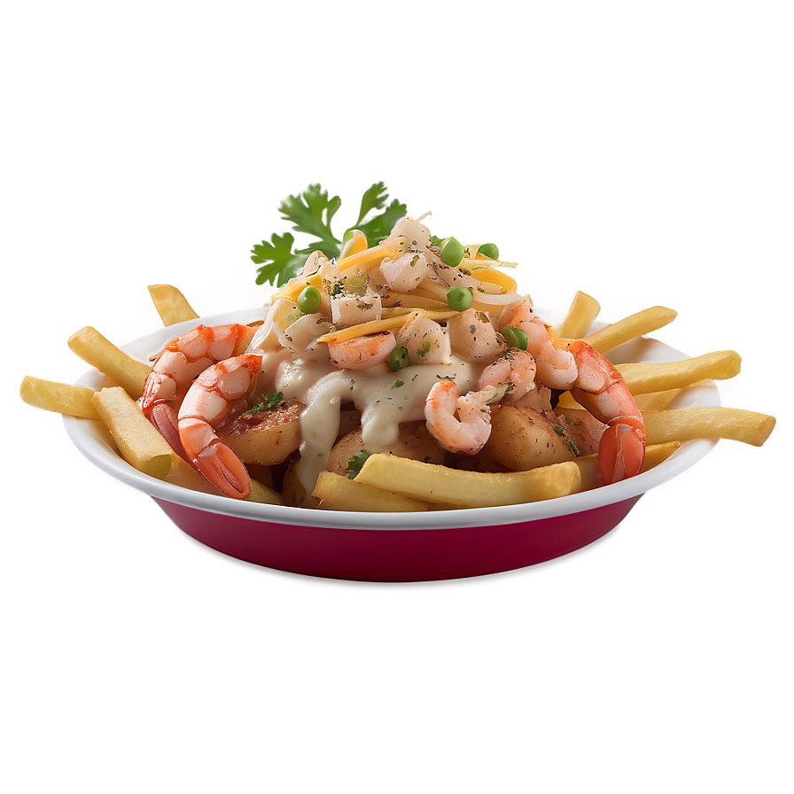 Seafood Topped Fries Png Aqo39