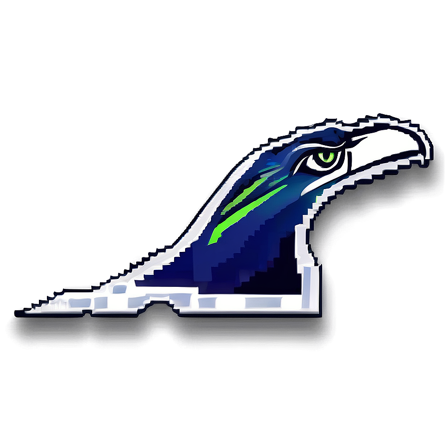 Seahawks Logo In Pixel Art Png 55