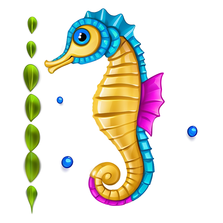 Seahorse Cartoon Style Png 06112024