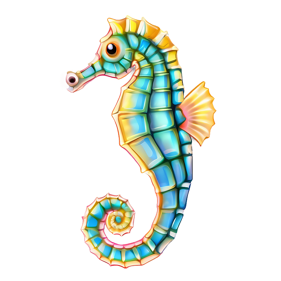 Seahorse Illustration PNG bkq51 PNG with transparent background
