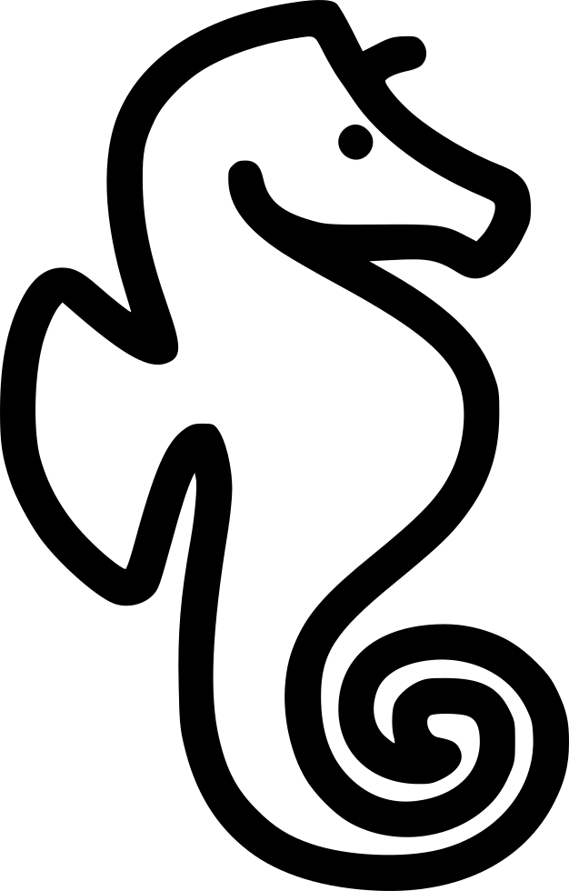 Seahorse Silhouette Outline