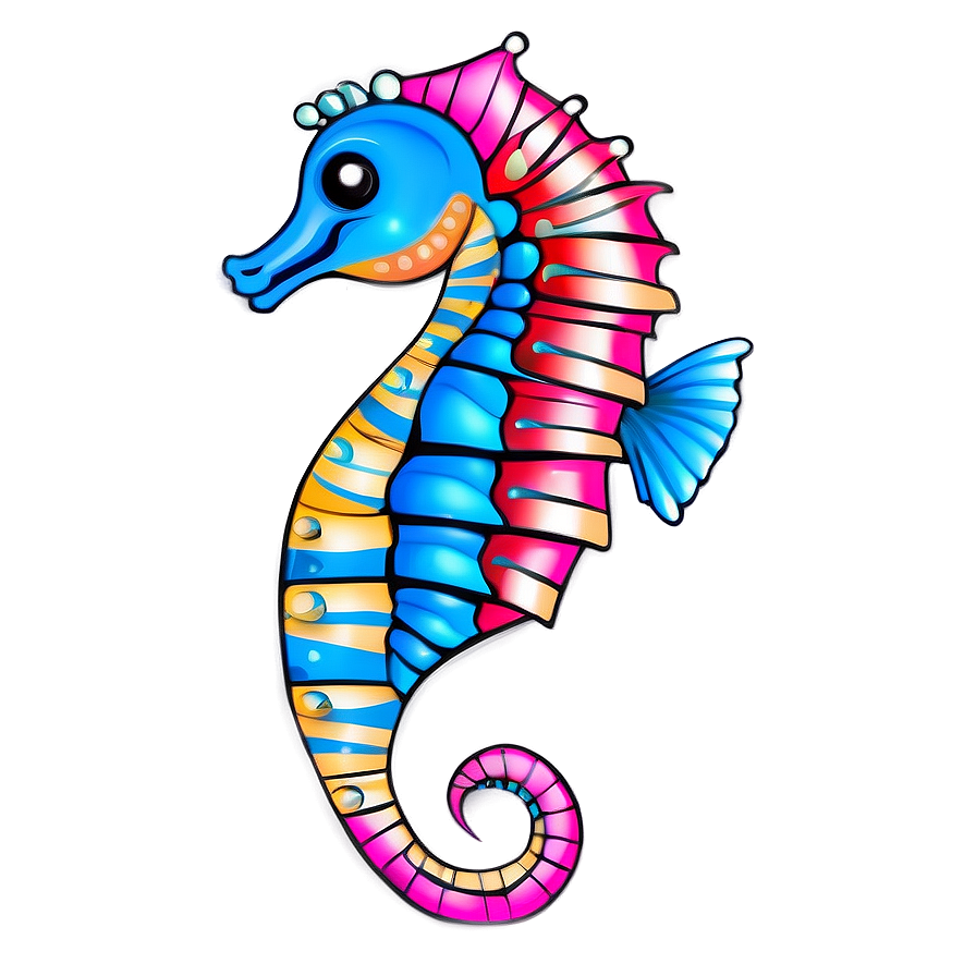 Seahorse Tattoo Design PNG 06112024 PNG with transparent background