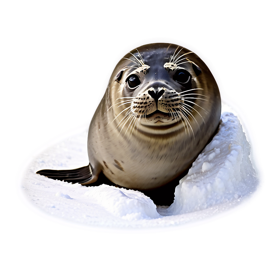 Seal In Snow Png Fut10