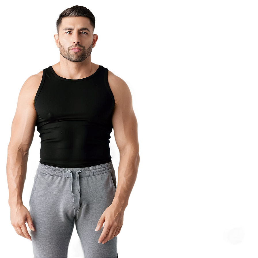 Seamless Black Tank Top Png Qqa34