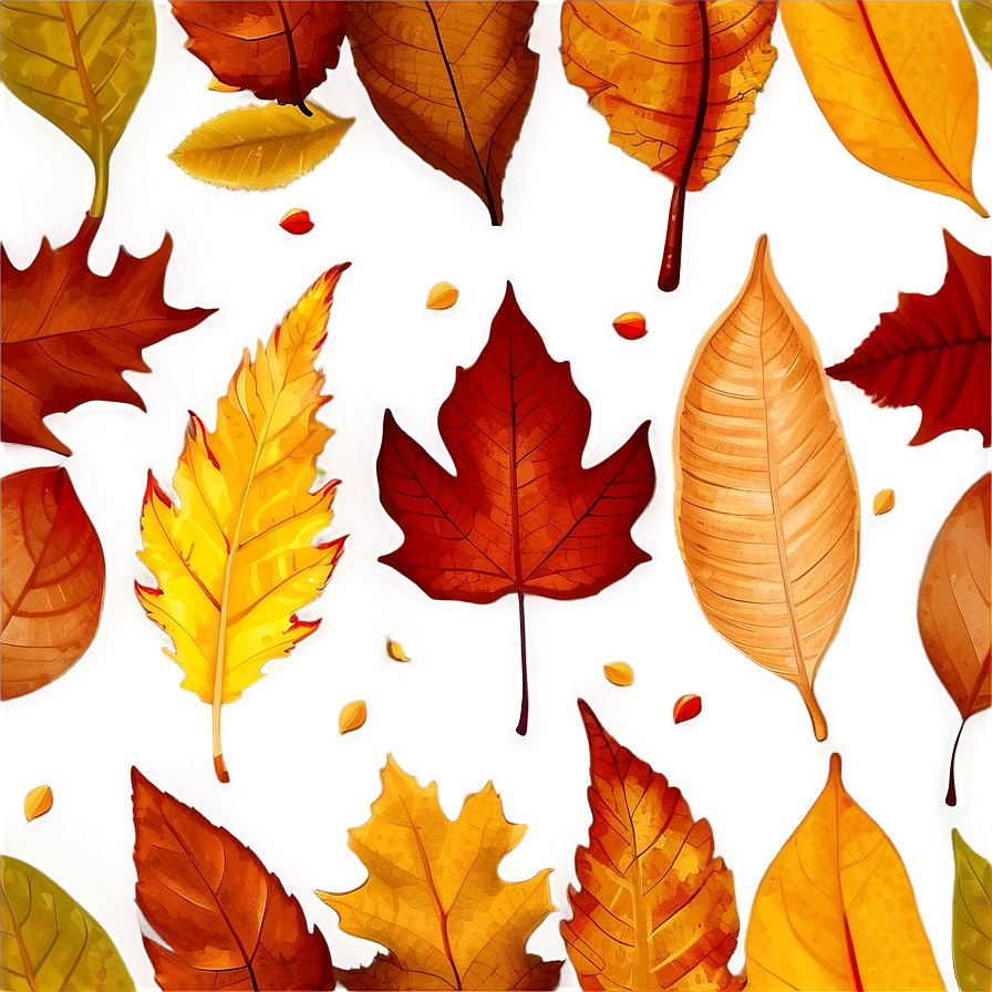 Seamless Fallen Leaves Pattern Png 49