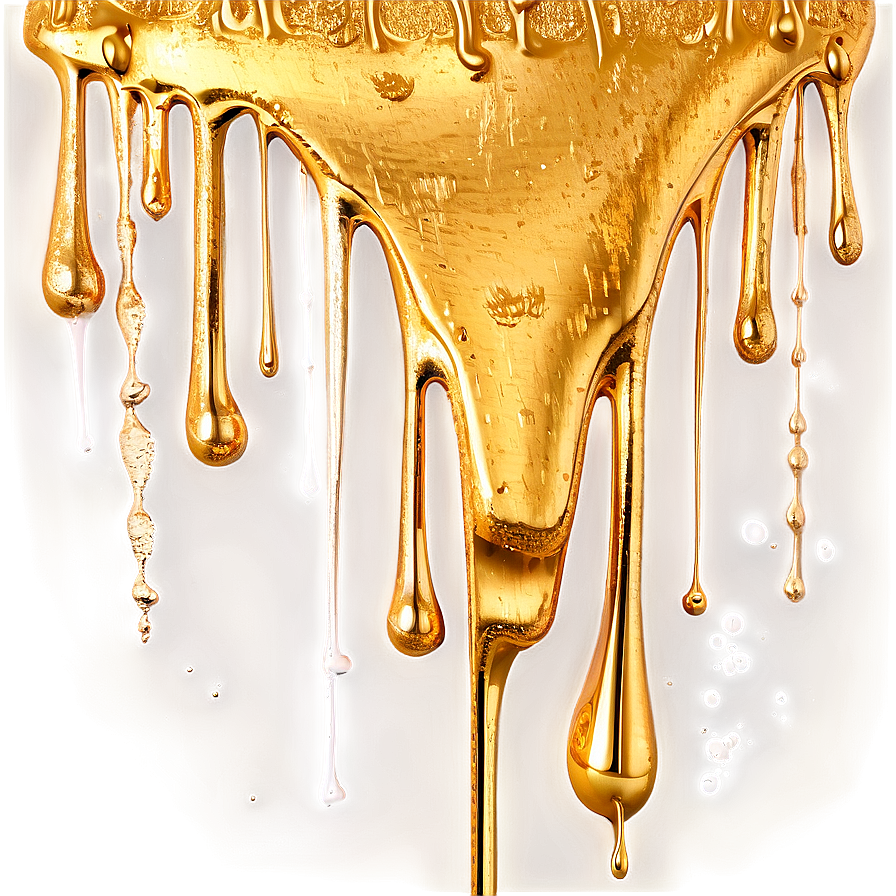 Seamless Gold Glitter Drip Png 32