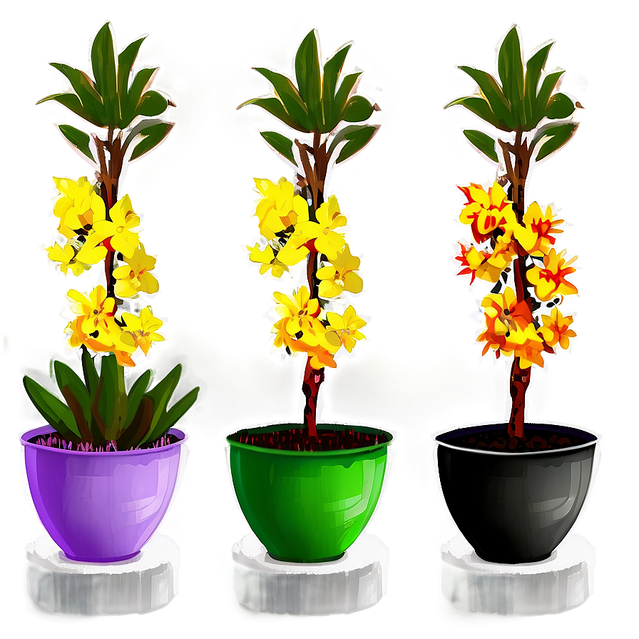 Seasonal Potted Plants Png Hgl