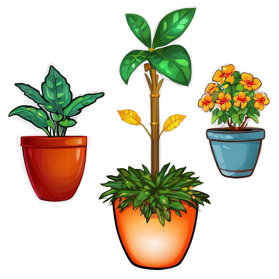 Seasonal Potted Plants PNG kyr PNG image with a transparent background, free high-resolution download