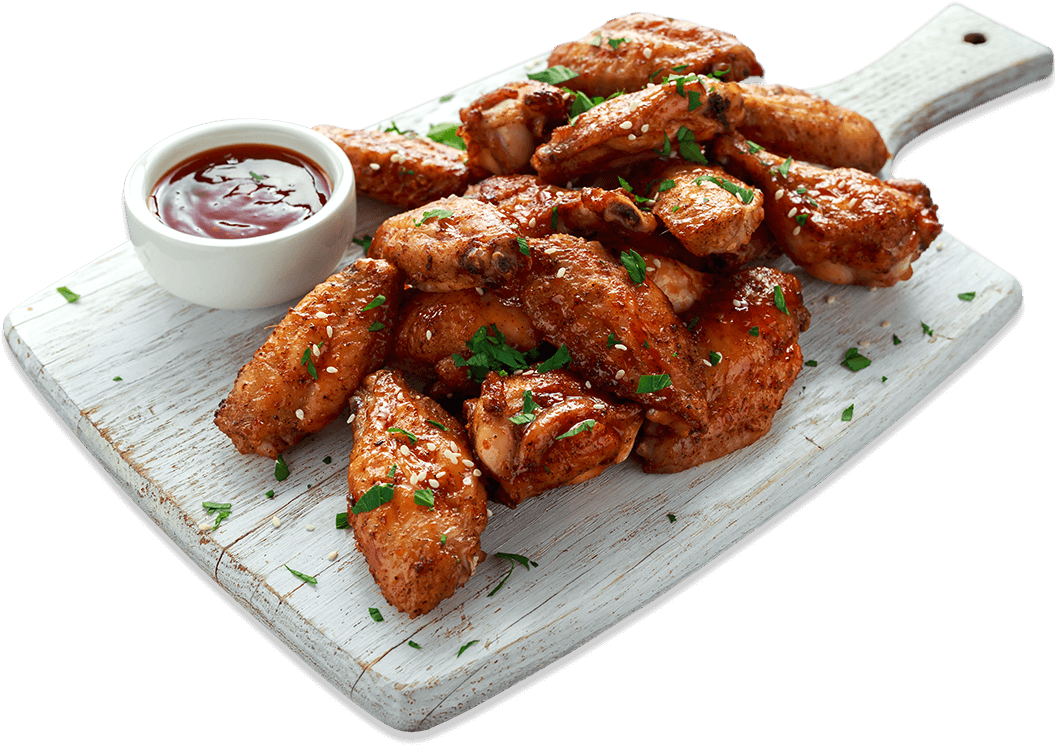 Seasoned Chicken Wingswith Dipping Sauce