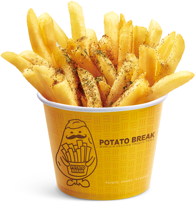 Seasoned French Friesin Cup PNG with transparent background