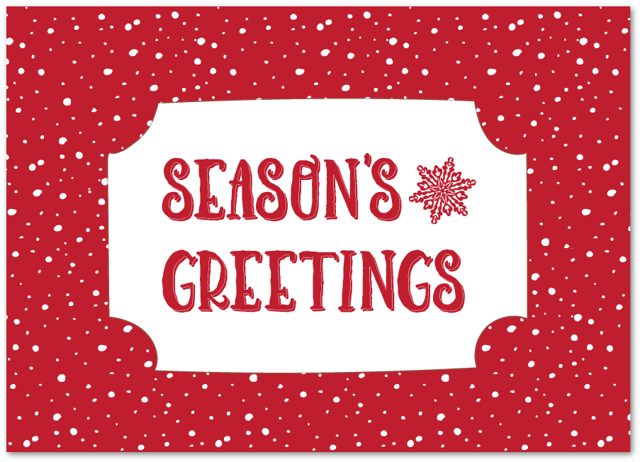 Seasons Greetings Snowflake Card