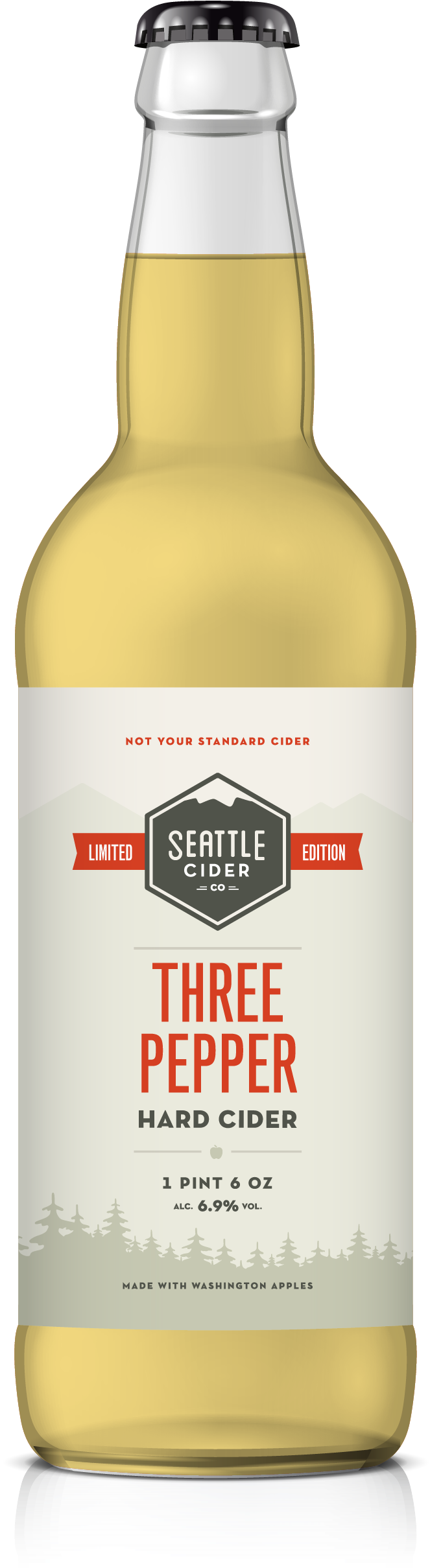 Seattle Cider Three Pepper Hard Cider Bottle