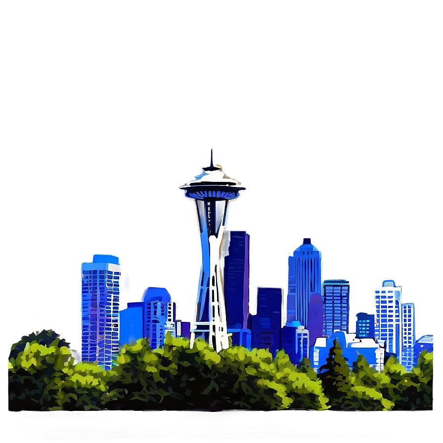 Seattle Cityscape Outline Png Dbe