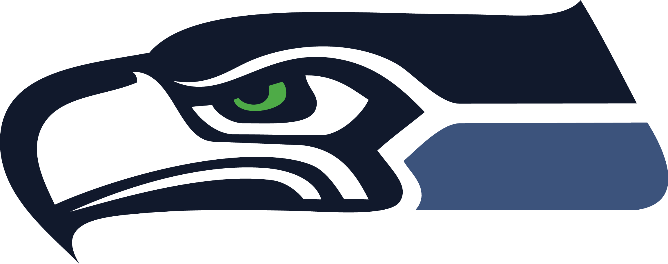 Seahawks Logo Head Window Wall Sticker Car Decal Vinyl - Seahawks Logo Facing Left PNG with transparent background