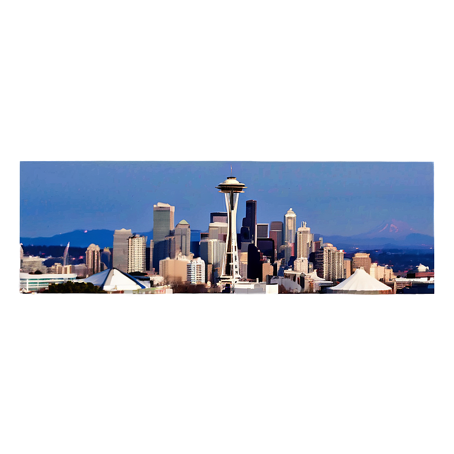 Seattle Skyline And Puget Sound Png Dqv