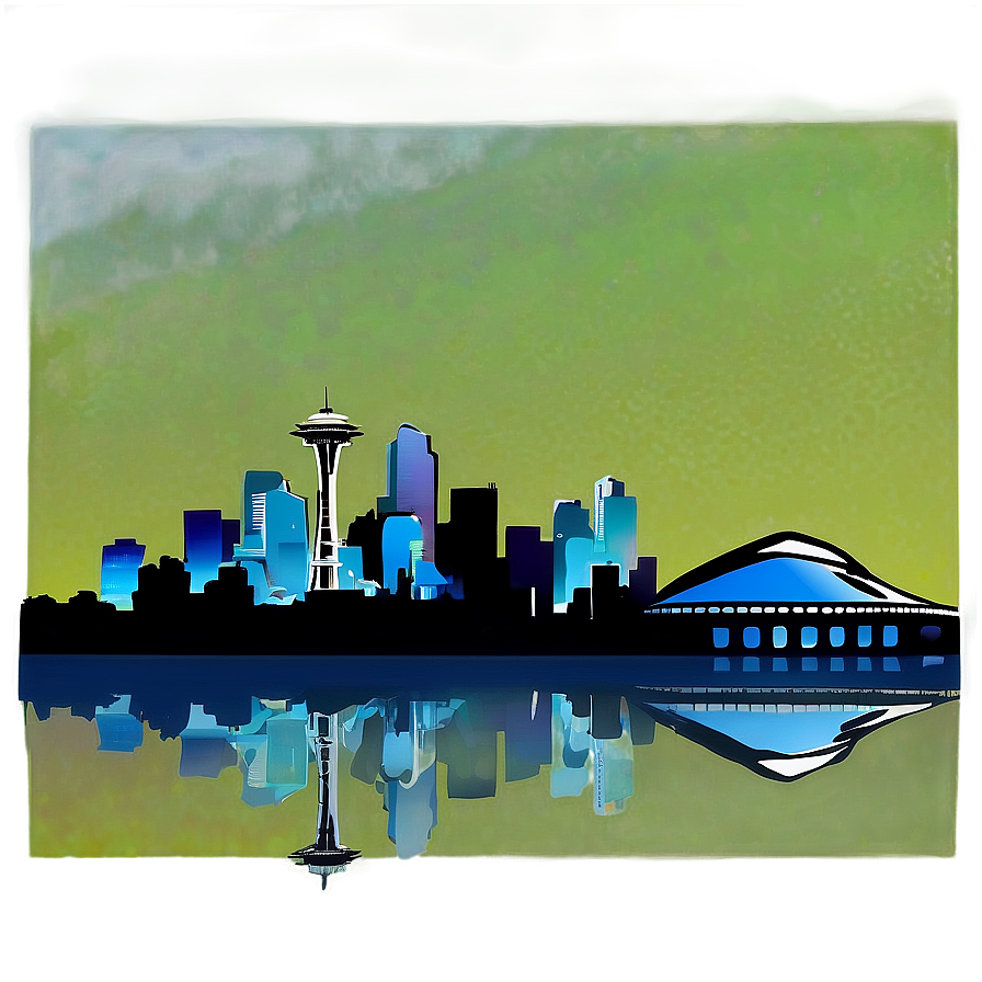 Seattle Skyline With Blue Sky Png 06252024