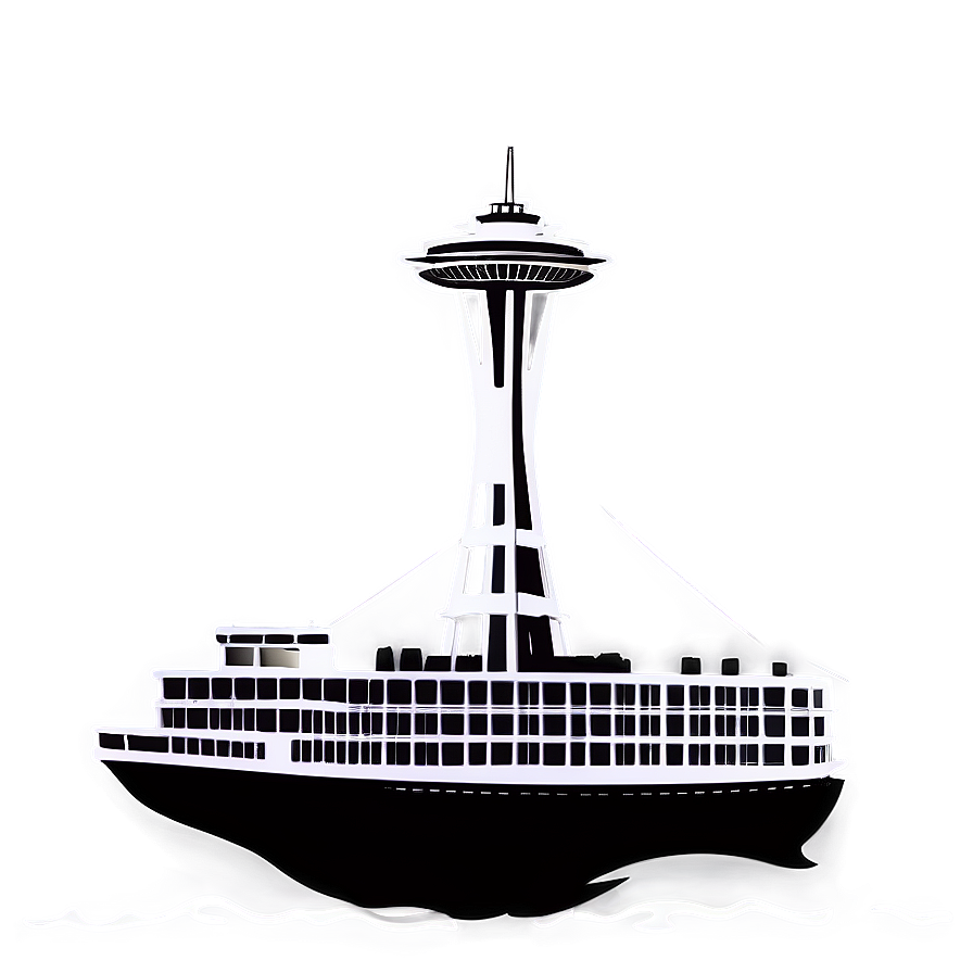 Seattle Skyline With Ferry Boat Png 10