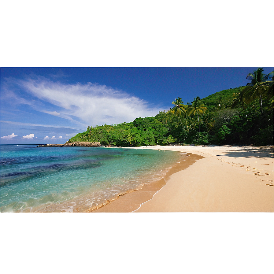 Secluded Beach Cove Landscape Png 9