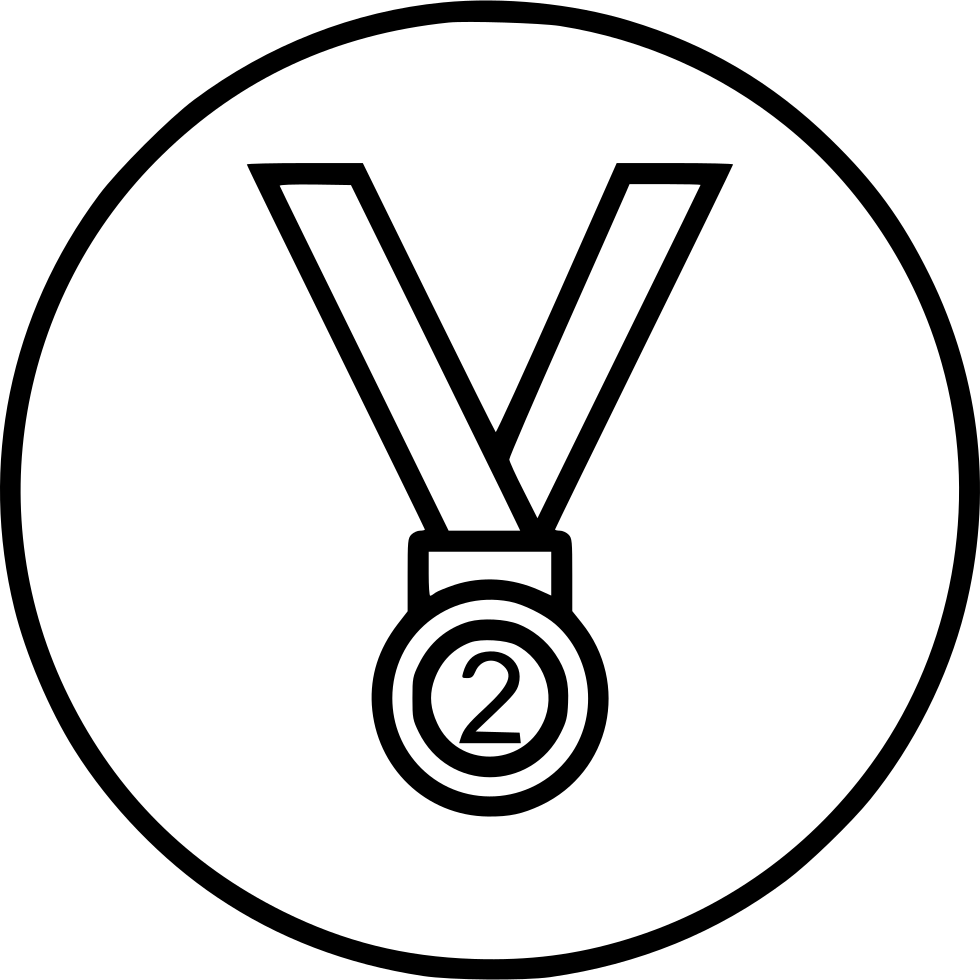 Second Place Medal Icon PNG with transparent background
