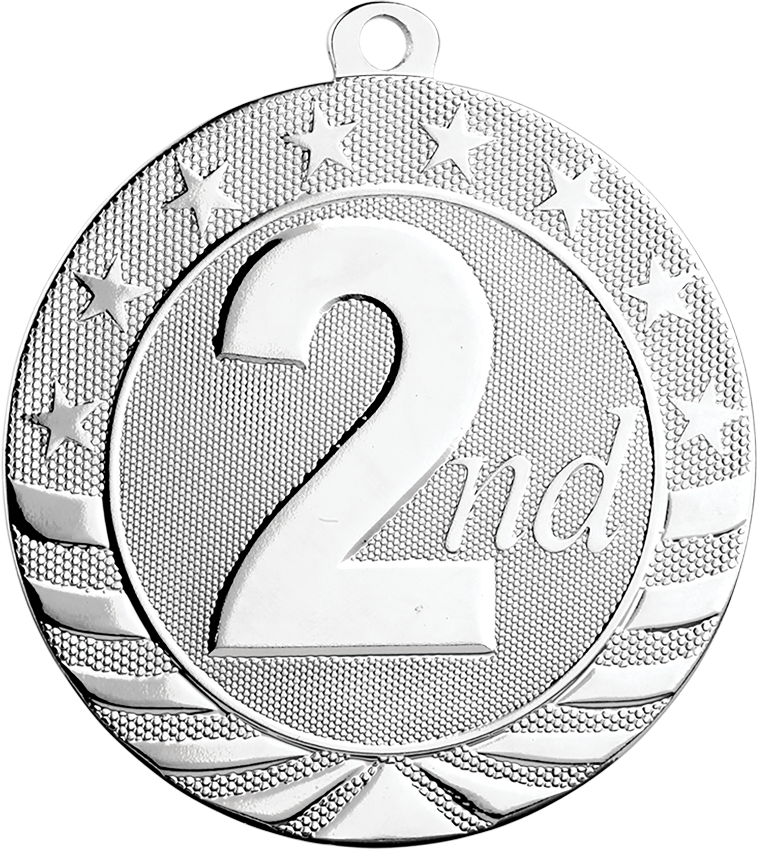 Second Place Medal Silver Design PNG with transparent background