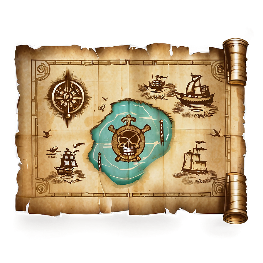 Secret Pirate Map PNG 06252024 PNG image with a transparent background, free high-resolution download