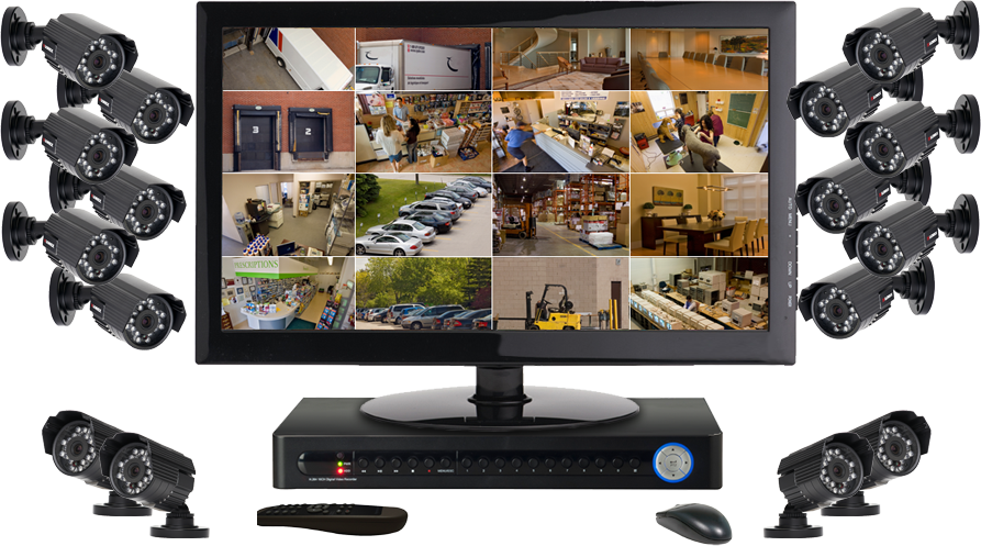 Security Camera System - Home Security Camera Monitor, HD Png Download PNG with transparent background