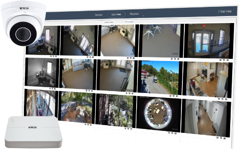 Security Camera System Monitoring Interface