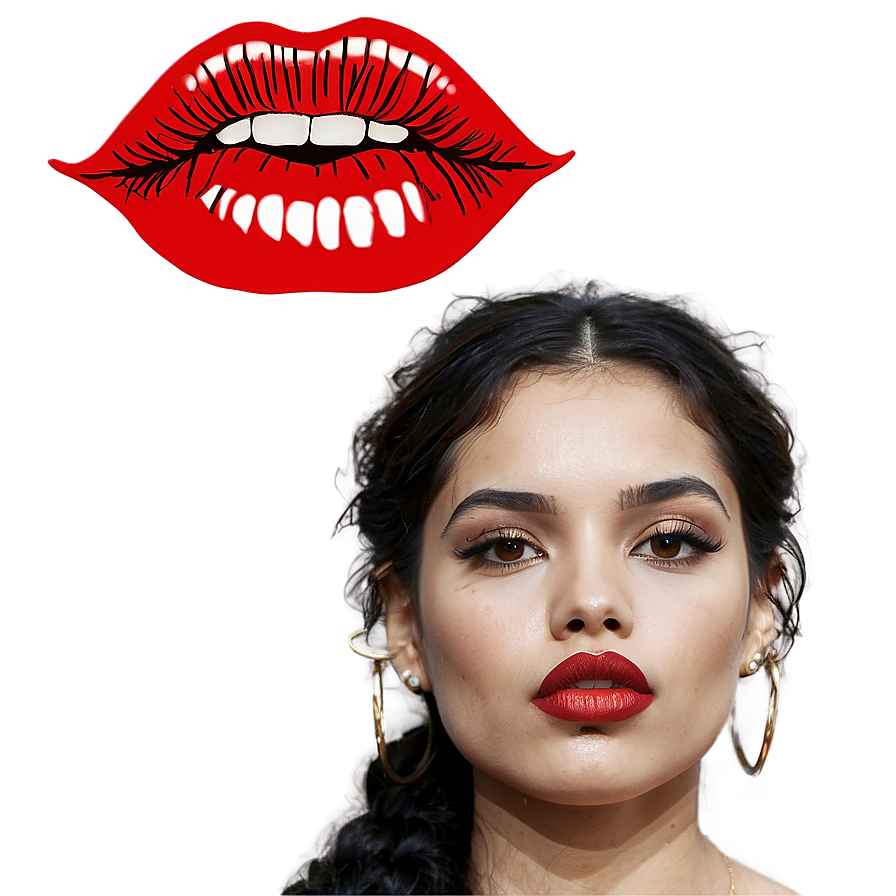 Seductive Red Lips Artwork Png 84