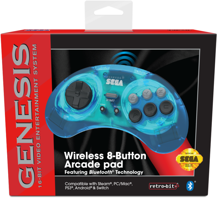 Sega Genesis Wireless Arcade Pad Packaging