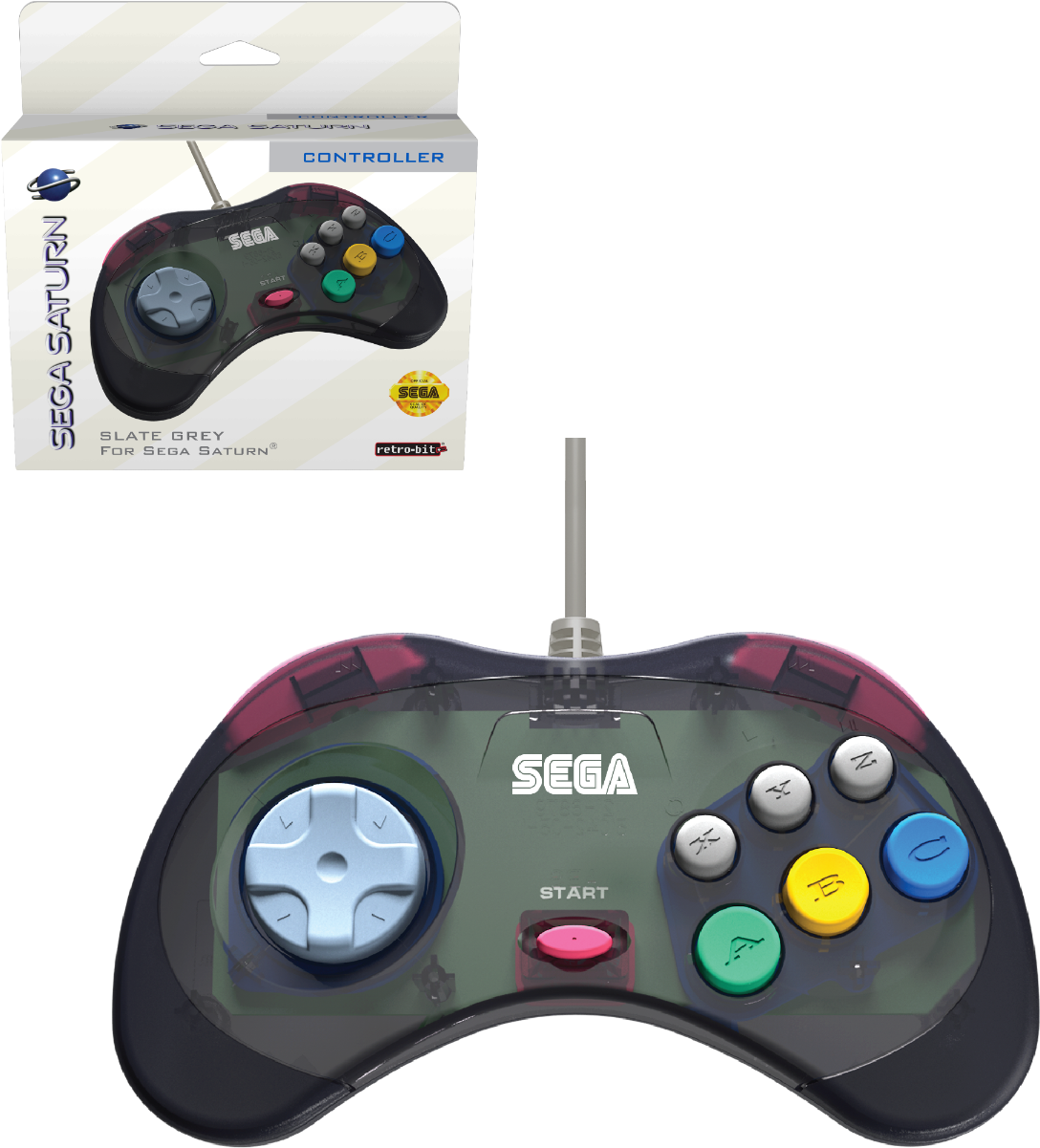 Sega Saturn Controller Slate Grey Packaging