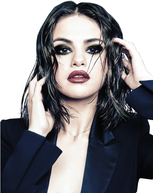 Selena Gomez Wet Hair Intense Look