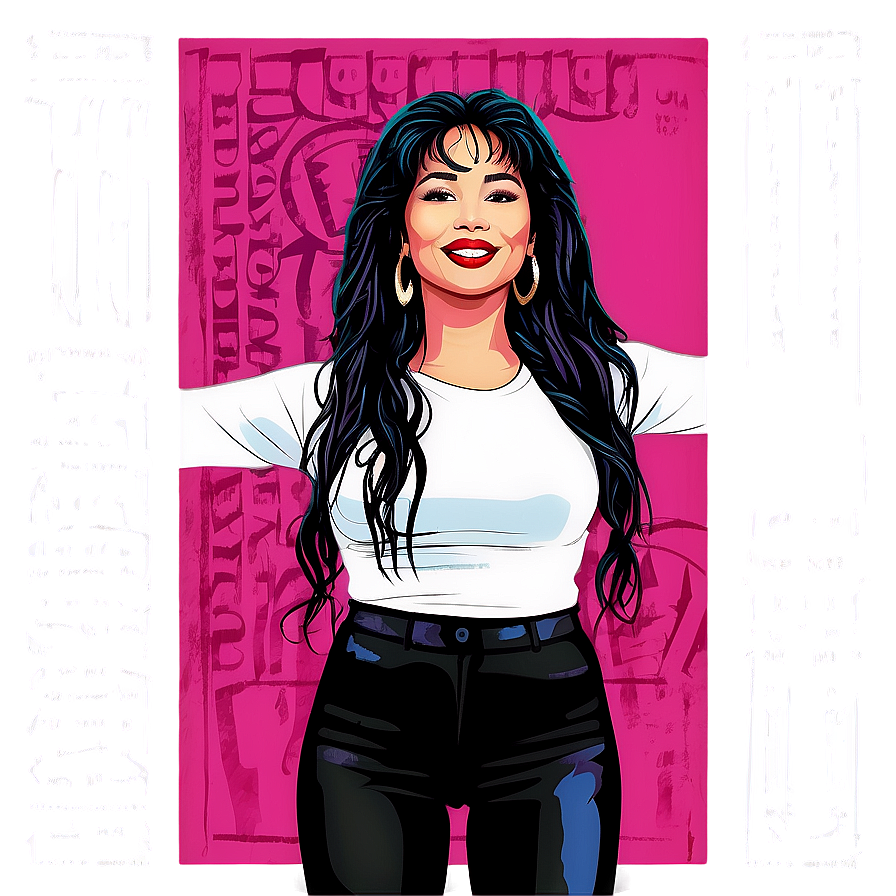 Selena Quintanilla Fan Art Illustration PNG 11 PNG with transparent background