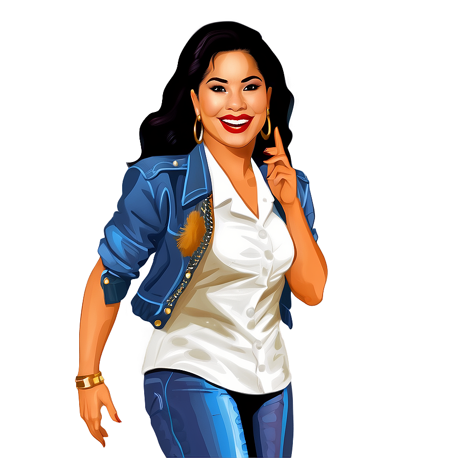 Selena Quintanilla Fan Art Illustration PNG bly54 PNG with transparent background