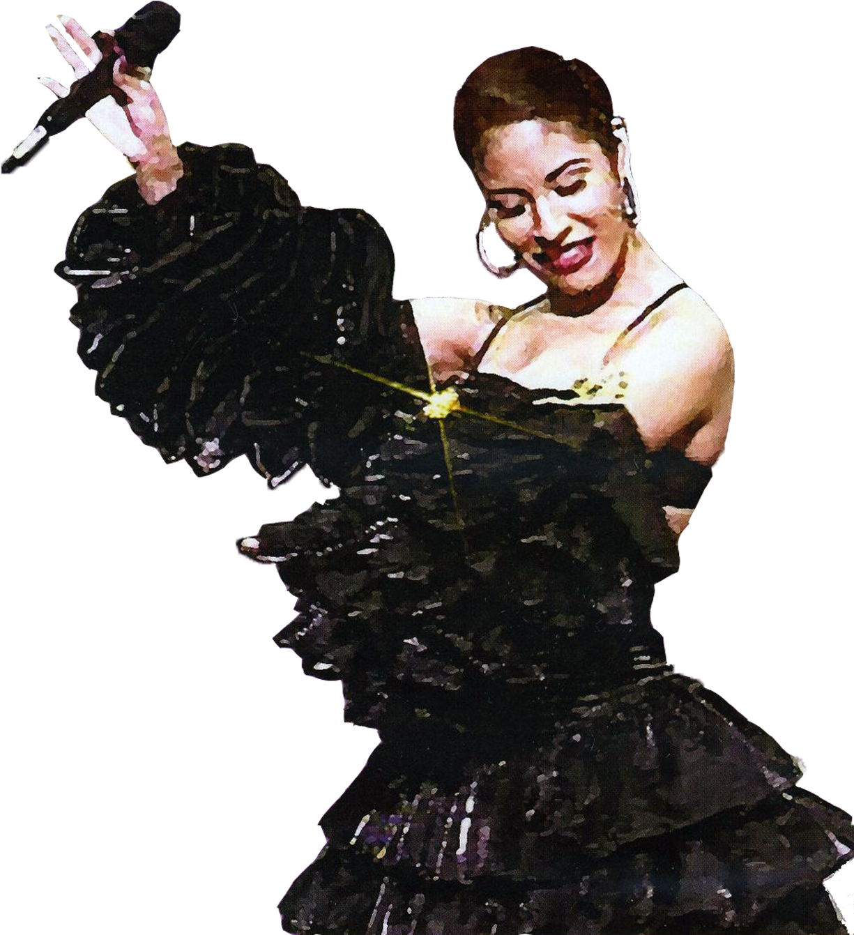 Selena Quintanilla Performingin Black Dress