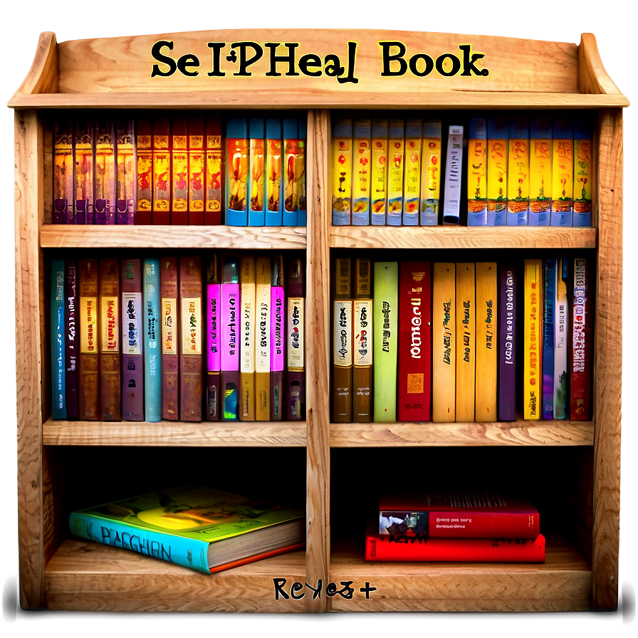 Self-help Books Shelf Png 38