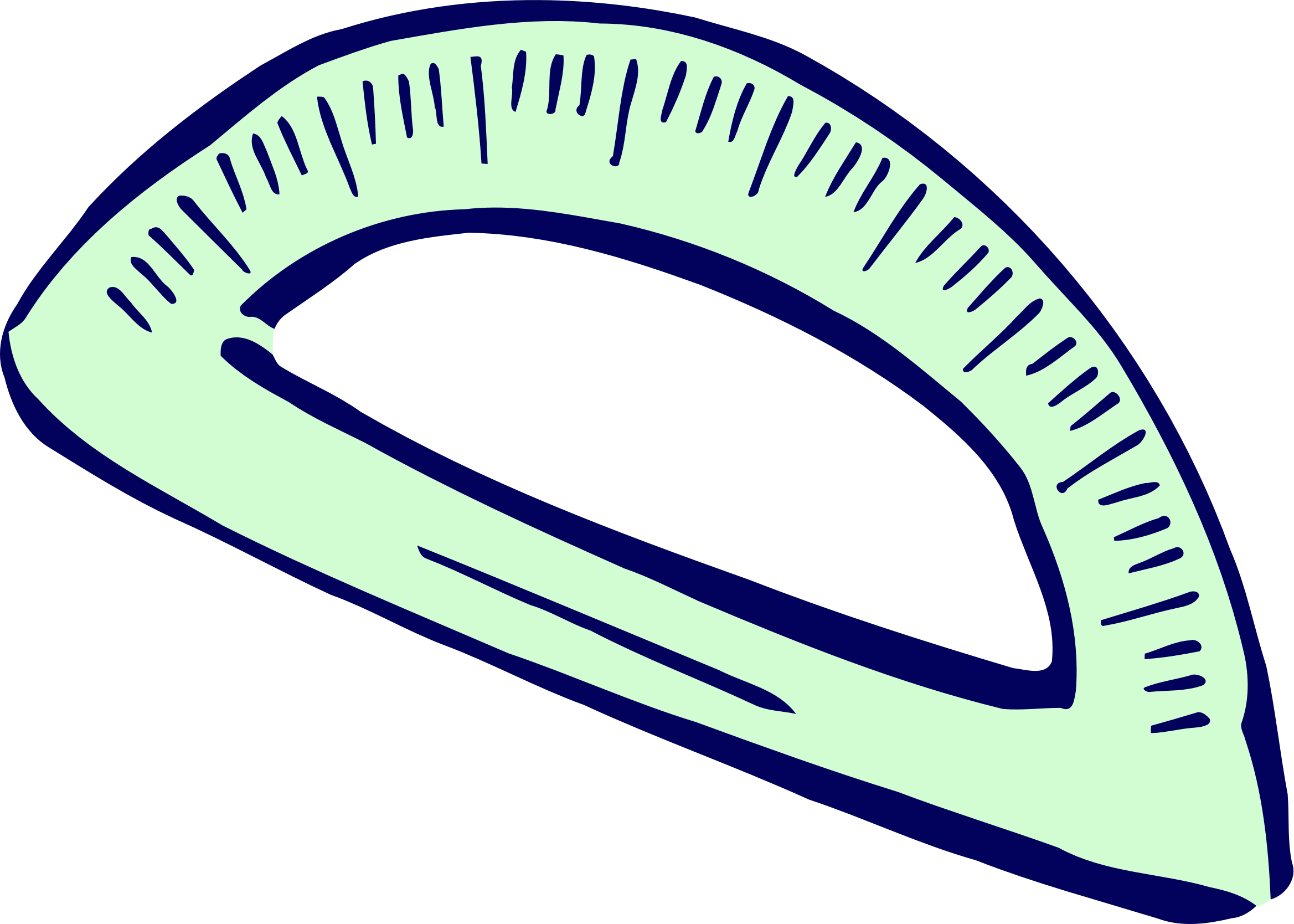 Semi Circular Protractor Graphic