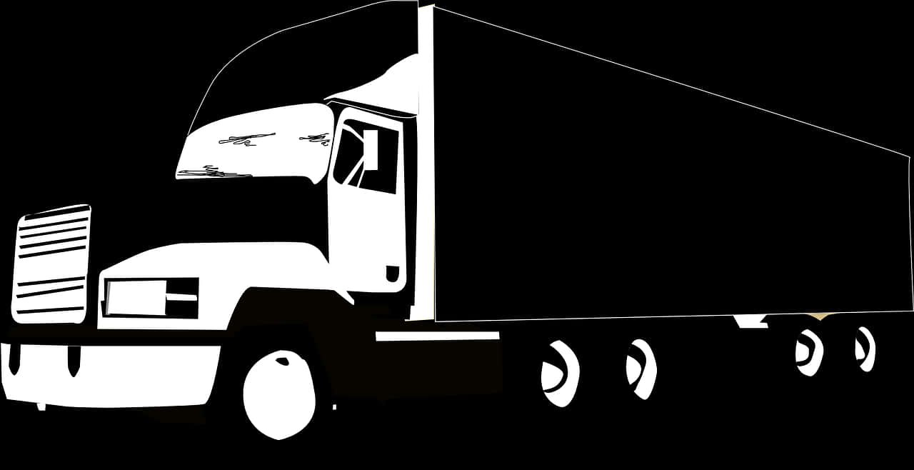 Semi Truck Silhouette