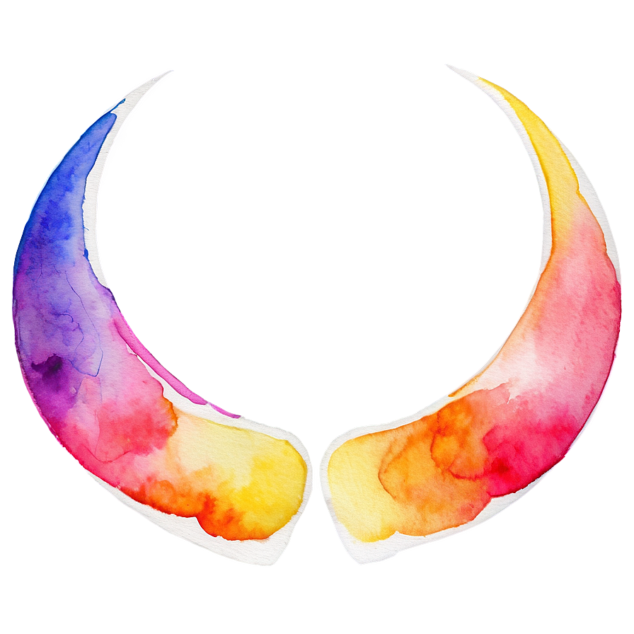 Semicircle Watercolor Effect Png 13